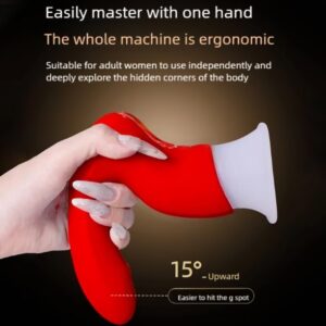 Red 3 in 1 Sucking Tongue And Licking Beater Clitoral Vibrator For Women