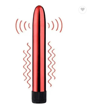 Smooth Practical AV Stick Vibration Dildo For Women-Red