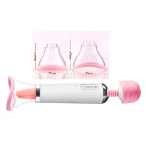 3 in1 wand Massager With tongue Licking Vagina sucker
