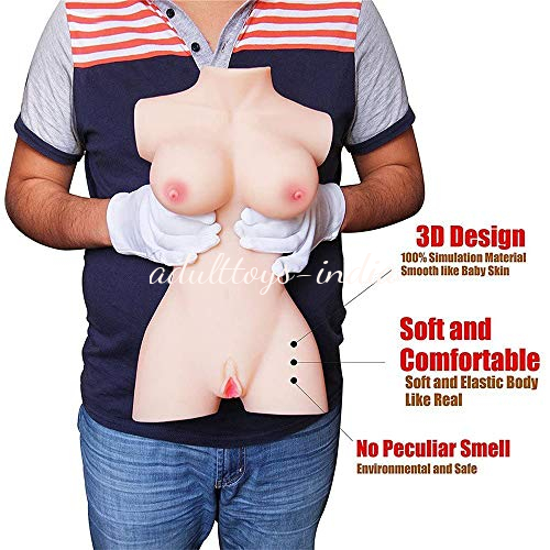 Big Size Half Body Sex Doll For Men 2 Entrances Breast with Pussy & Anal Solid Silicone Doll - Image 5