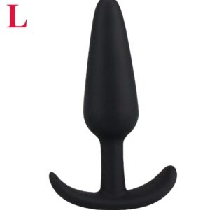 100% Safe Silicone Black Anal Buttplug-Large