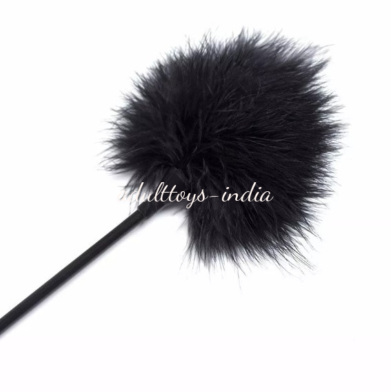 Flirt Clit Tickler Whip Bird Feather Flogger Black - Image 3