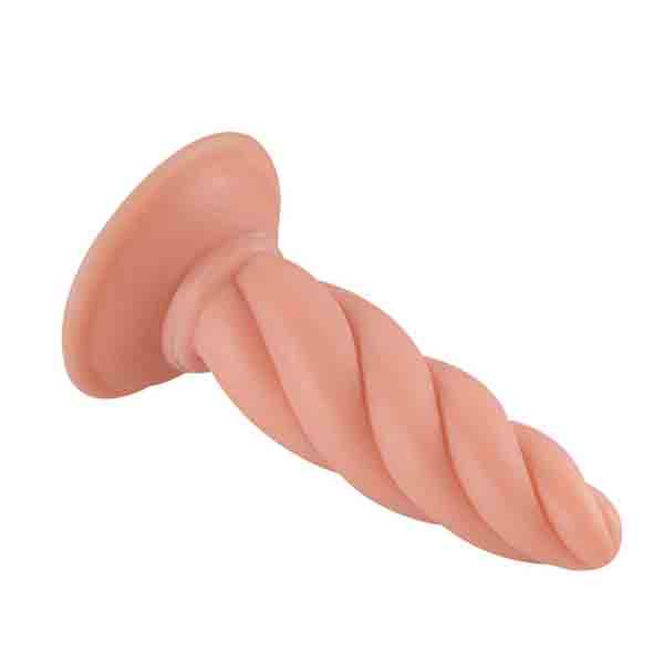 Sprial Large Size Anal Buttplug - Flesh - Image 3