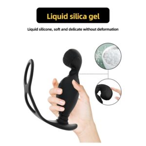 Sperm Lock Ring Prostate Massage Anal Plug Vibrators Anal Sex Toys