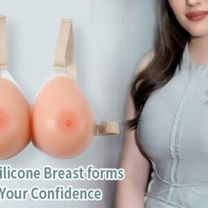 Silicone Breast Form Fake Boob with Strap Artificial Flase Breast for Crossdresser