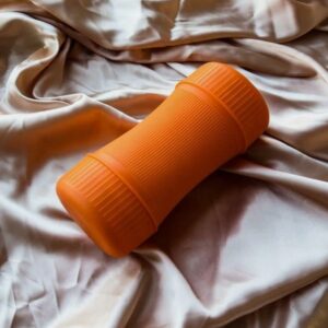 Deep Oral Sex Dual Head Mouth And Pussy Mini Cup For Men -Orange