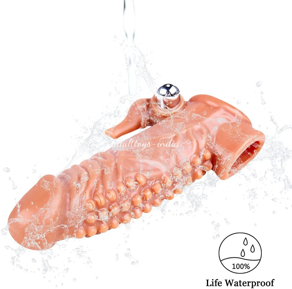 6.69 Inches Penis Extender Sleeve With Vibrator India - Image 5