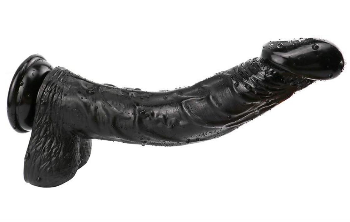 Realistic Skin American Whoppers 9 Inch Dildo in Black - Image 4
