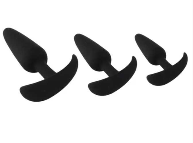 Black 3 Pieces Set Butt Plugs Training Set for Beginners India - Image 5