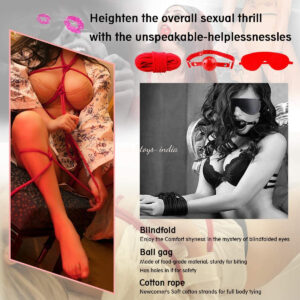 BDSM Bondage 14 Pieces Kit - RED