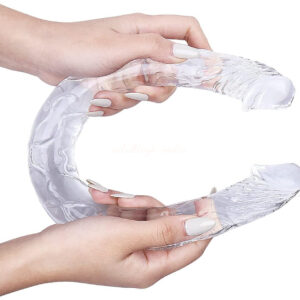 15.7 Inches Crystal Jelly Double-Sided Dildo Penis Super Long Realistic Lesbian Girls Sex Toys India