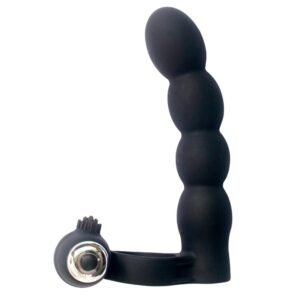 Black Cock Ring Trinity fun Lover's beads for male