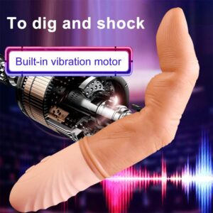 Real Feel Finger Dildo with Auto Heating G-Spot Vibrator Women