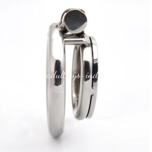 Small Stainless Steel Flat Chastity Device For Men