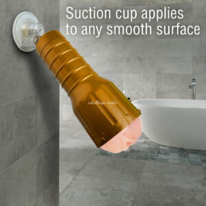 High grade Silicone Male Aircraft Cup Golden Male Masturbators Soft Realistic Pussy Suction Cup