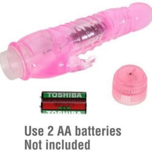 Pink Crystal Jelly Vibrators Climbing Rabbit, Multiple Speeds Waterproof G Spot Vibrator