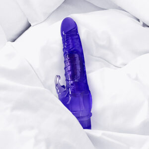 Crystal Jelly Purple Dong Climbing Rabbit Multi-speed 18 cm G Spot Vibrator
