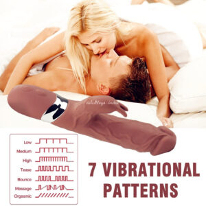 Coffee Brown Rechargeable Silicone Rabbit Vibrator