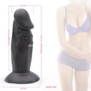 11.4 Cm Mini Black Penis Dildo For Beginners Girls