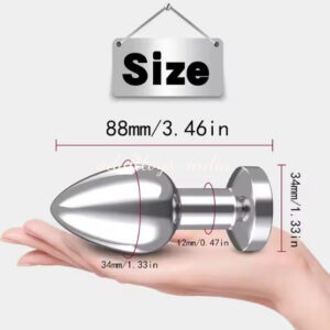 Premium Quality Vibrating metal anal plug charged by Wireless remote control