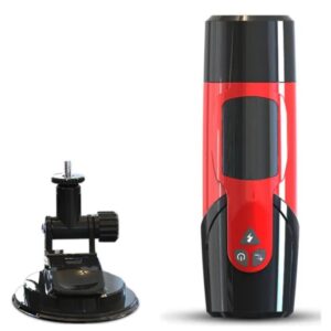 New Dark Knight Adjustable 3 Telescopic 7 Rotating Male Masturbator-Red