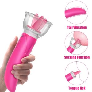 2 in 1 Nipple Sucker Vibrator Tongue Licking for Woman
