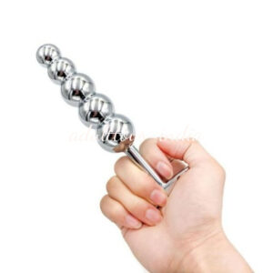 5 Bead Extra Large Metal Anal Butt Plug