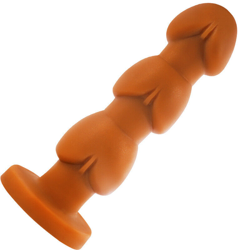 3 Head Liquid Silicone Huge Anal Butt Plug Dildo - Image 3