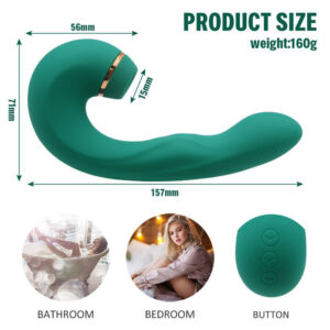 3 IN 1 Clit Licking Sucking Vibrator G-Spot Dildo Massager For Women