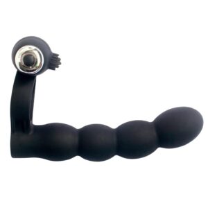 Black Cock Ring Trinity fun Lover's beads for male