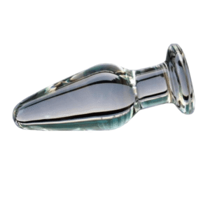 4 Inches Semi-Pointed Crystal Glass Butt Plug For Unisex