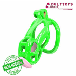 Green Cobra Small 3D Printed Chastity Kit With Urethral with 5 Sizes Breathable Rings