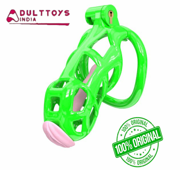 Green Cobra Standard 3D Printed Chastity Kit With Urethral with 5 Sizes Breathable Rings