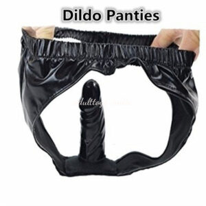 Black Panty With Internal Dildo Underwear