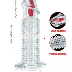 New Full Dotted Penis Extender Sleeve Vibrator Condom For Men