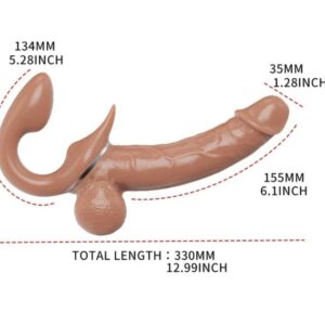 Dual Ended Strapless Dildos For Lesbian Sex Machine Clitoris Vibrator India