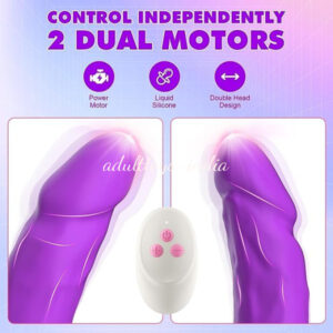 15.7 Inches Double Ended wireless Remote Control Vibrating Penis Dildo For Lesbian