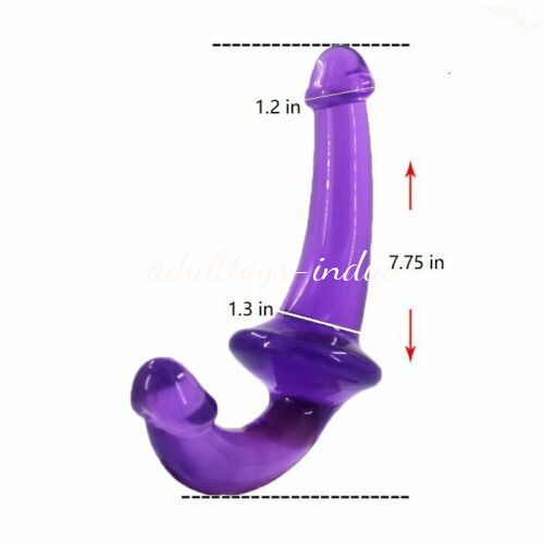 Double Headed Strapless G Spot Penis dildo Double Ended For Couple | Purple - Image 6