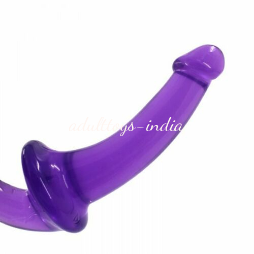 Double Headed Strapless G Spot Penis dildo Double Ended For Couple | Purple - Image 4