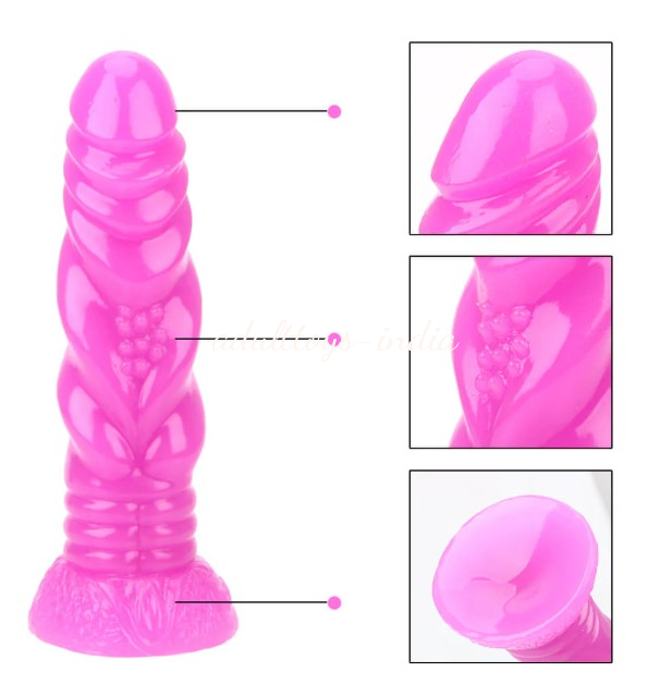 Spiral design FAAK Large G-spot Stimulation Butt Plug Pink - Image 3
