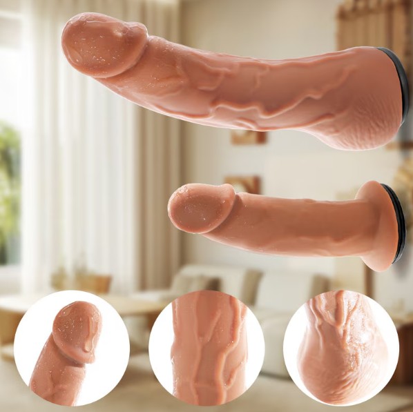 Silicone Harness Strap On Wearable Double Dildos with vibrating telescoping for lesbian Sex Toys - Image 5