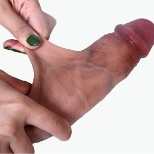 7.87 Inches Realistic Silicone Dual Layer Big Size Sliding Penis Dildos For Women