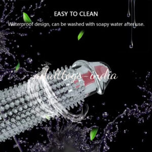 New Full Dotted Penis Extender Sleeve Vibrator Condom For Men