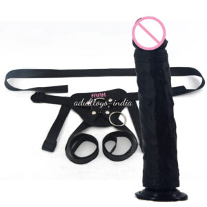 FAAK Strap On Solid Dildo -Black