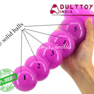 8 inches Big Size 5 Solid Ball Beads Anal Buttplug Sex toys Purple