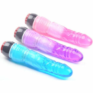 Jelly Penis Vibration Dildo | Sky Blue