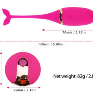 Fish Anal Sex Vibrator Wireless Remote Controlled Egg Vibrator | Pink