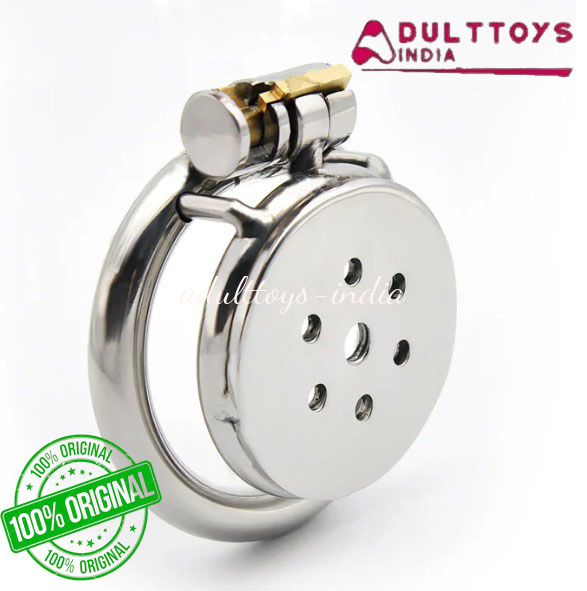 Small Stainless Steel Flat Chastity Device For Men