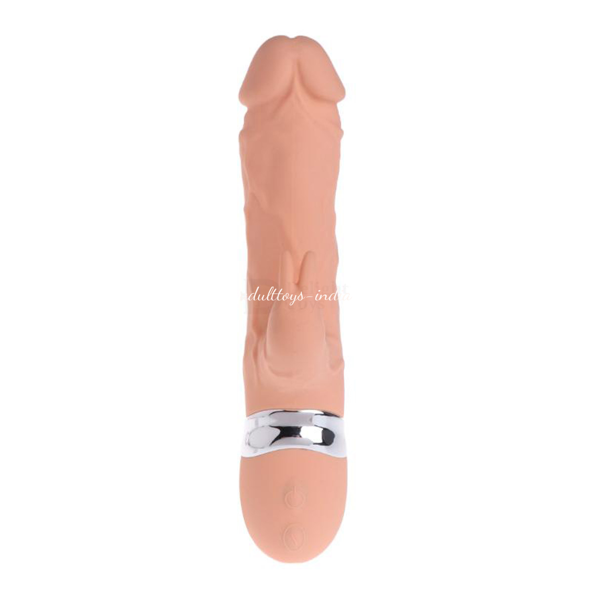 Realistic Silicone Rabbit Vibrator -Flesh - Image 4