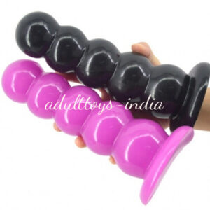 8 inches Big Size 5 Solid Ball Beads Anal Buttplug Sex toys Purple